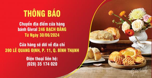 THÔNG BÁO DỜI CỬA HÀNG GIVRAL BẠCH ĐẰNG