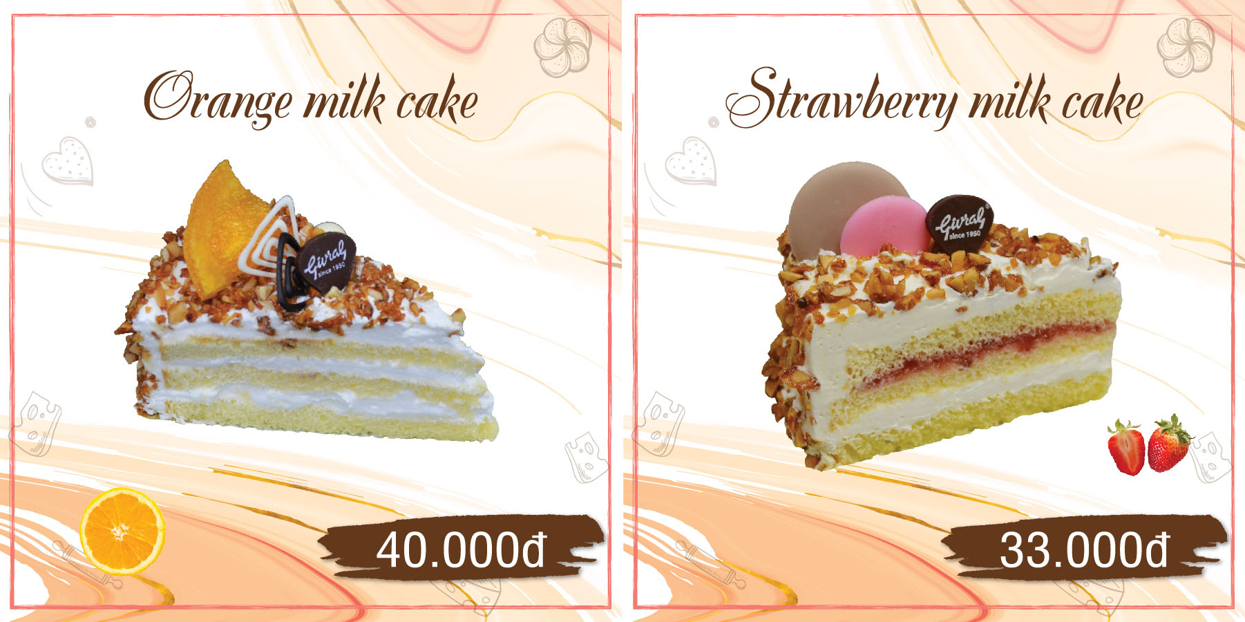 Bánh Miếng Kem sữa tươi